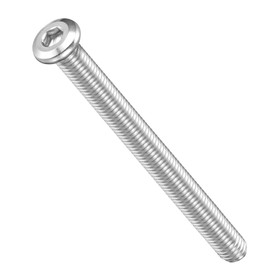 METALLIXITY Flat Head Hex Socket Cap Screws Bolts(M8-1.25x95) 6Pcs, 304 Stainless Steel Hex Socket Furniture Bolts Countersunk Screws - for Furniture Woodworking Project, Silver Tone