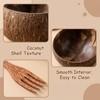 ZISHAN 3PCS Coconut Bowl Set, Large Coconut Shell Bowls for