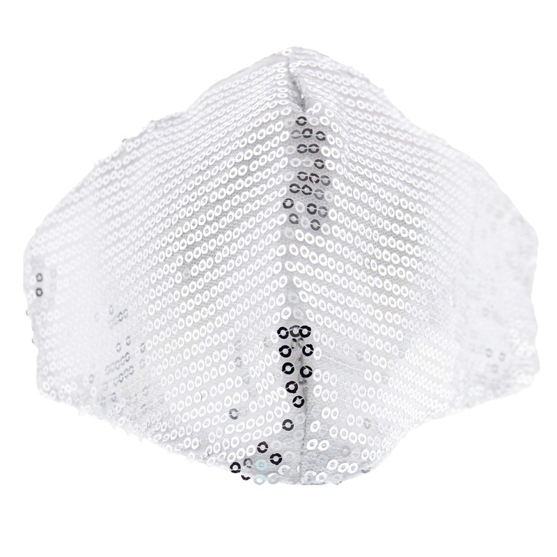 Zac's Alter Ego Stylish Shiny Sequins on Mesh Face Mask