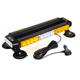 NO. 32 14.5" 30 LED Emergency Strobe Light Bar for Vehicle Roof Top. 7 Flash Mode Double Side LED High Intensity Emergency Hazard Warning Flashing Beacon Light Bar w/Magnetic Base