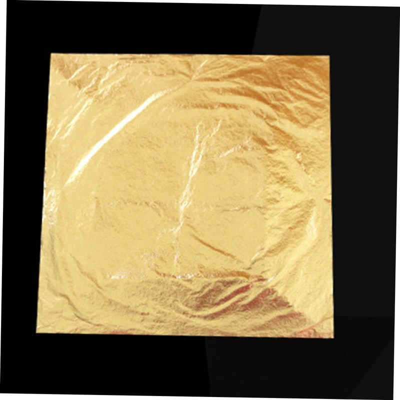 STOBOK 100pcs Imitation Gold Foil Paper for Arts and Crafts