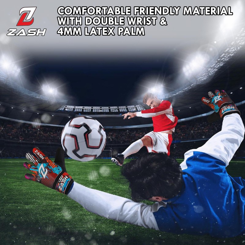 ZASH Soccer Goalie Gloves, Football Goalkeeper Gloves for Kids Boys