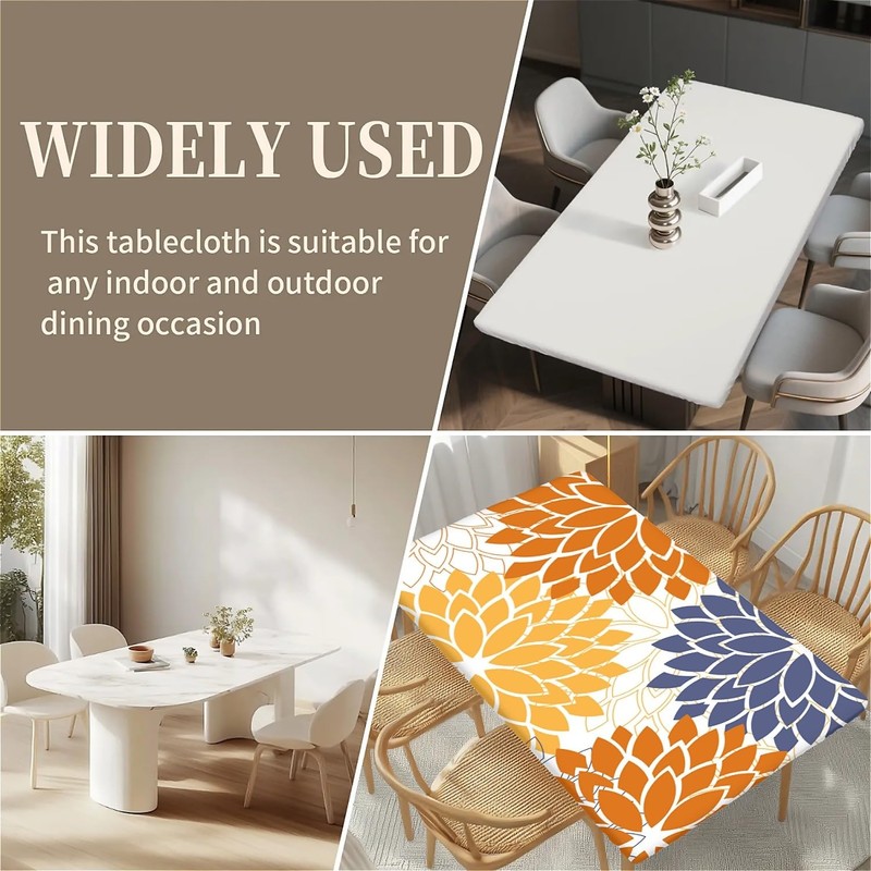Yesad - Mantel rectangular lavable con elástico, ajustable impermeable para