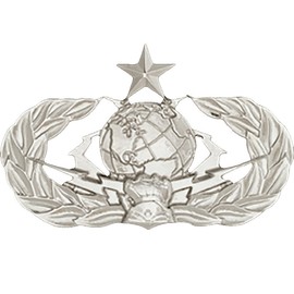 Uniform Accessories Unlimited Inc Air Force Cyberspace Support (Enlisted) Dress Brite Badges (Full Size, Senior)