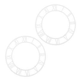 Operitacx 2 Stück Wanduhr Mit Römischen Ziffern: Runde Wandaufkleber Mit Römischen Ziffern Im Spiegel, DIY- -Kreis- -Aufkleber Für Wohnzimmer, Hotel, Eingangsbereich,