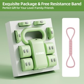 Lightweight Adjustable Dumbbell Kettlebell Set - 4 in 1 Free Weight Set with Kettlebell Grip Converter, Each 2.2 3.3 4.4 5.5lb Quick Change Weight Women Dumbbell Set for Small Spaces Home Gym