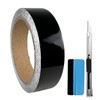 LZLRUN Black Gloss Air-Release Adhesive Vinyl Tape Roll - Come