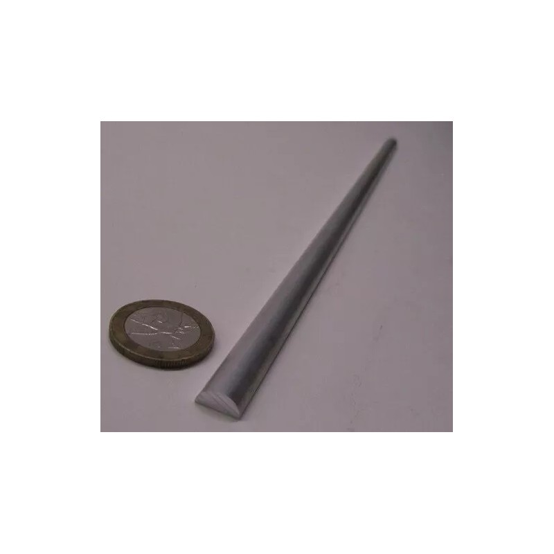 Basic Aluminum Half Round Rod (.375") 3/8" Dia, x 1