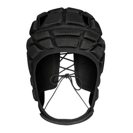 Kids Rugby Headguard, Junior Rugby Helmet Scrum Cap, Football Goalkeeper Padded Helmet Anti-Collision Headgear, Teen Boys Girls Sports Helmet Protective Gear for Rugby, Soccer, Baseball (Black, M)