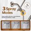 BRIGHT SHOWERS Rain Shower Head with Handheld Spray Built-in Power
