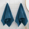 sense gnosis Blue Navy Hand Towel Set of 2 Ribbed