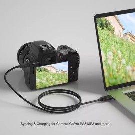 Unbranded USB-C to Mini USB Cable,Type-C to Mini-B Charging Cord Compatible with GoPro Her