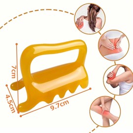 Cassa Plate, For Body, Cassa, Acupressure Point Press, Home Esthetics, Acupressure Substitute, Resin, Handle Included, Easy to Hold and Push, Portable, Unisex, Facial Device, Stiff Shoulder, Neck