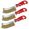 Brass Wire Brush Set of 3 â General Purpose 26cm Crimped Long Handled Wire Brush for Rust Removal and Surface Preparation (Brass Brush Pack of 3)