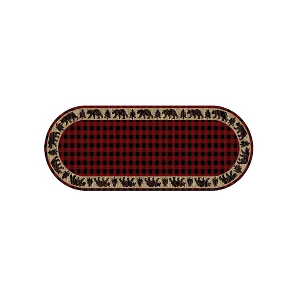 Mayberry Rug AD6180 2'2"x5'3" Oval Red Area Rug (AD6180 2X5OV)