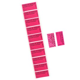 RLSYM 100Pcs Tamper Evident Security Labels 1x2 inch Red No Transfer No Damage to Protected Item Tamper Proof Stickers Safety Torn up Invalid Seals Tape (Red)