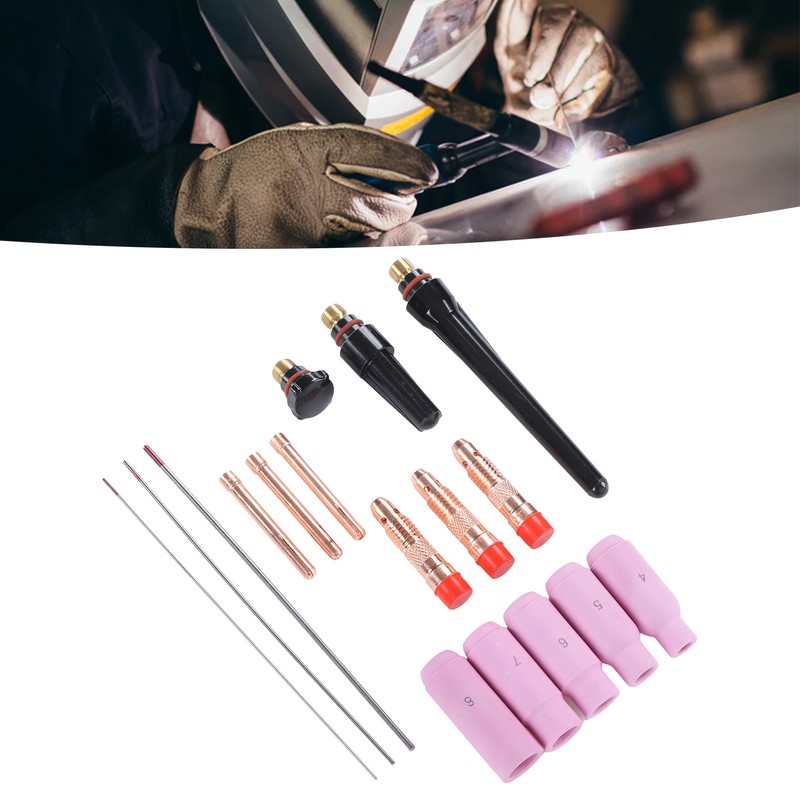 17Pcs TIG Welding Set ABS Argon Arc Welding Torch Glass