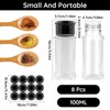 8 Stück Gewürzdosen, 100ml gewürzstreuer Kunststoff Gewürzdose Transparent Gewürzbehälter Gewürze