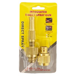 Adjustable High Pressure Zinc Alloy Spray Nozzle Quick Connect Brass Garden Water Nozzle for Car Wash & IrrigationMaterial: Aluminum alloy, Color: Yellow