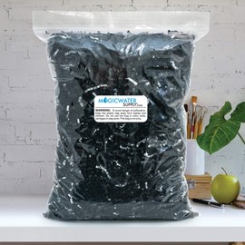 Crinkle Cut Paper Shred Filler (1 LB) for Gift Wrapping & Basket Filling - Black & Silver | MagicWater Supply