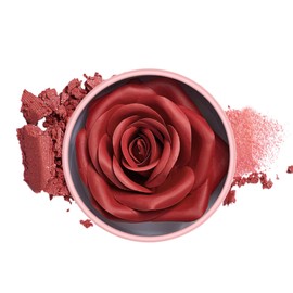 Rose Blush, High-Pigment Blush, 3D Rose Petal Non-Greasy Buildable Rouge Long-Lasting Blusher for Face Women Girls Parties