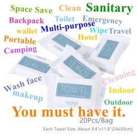 Badigo Compressed Towel, Disaster Preparedness - Travel Towel, Disposable, Camping Towel, Outdoor, Emergency, Lightweight, Portable, Small, For Travel, Business Trips, Cleaning, Durable, Reusable, Set