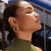Gacimy 14K Gold Plated Criss Cross Hoop Earrings for Women,