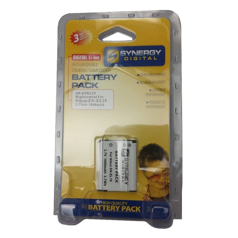 Synergy Digital Camera Battery, Works with Nikon Coolpix S3700 Digital