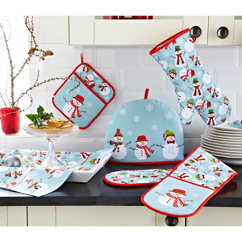 Christmas Snowmen Cotton Tea Towel