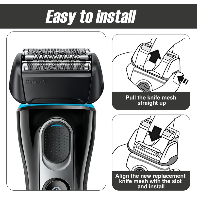 Replacement Shaving Head Compatible with Braun Series 5, 52B Razor