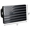 MULL USA Black Metal Flag Trailer Hitch Cover for 2"