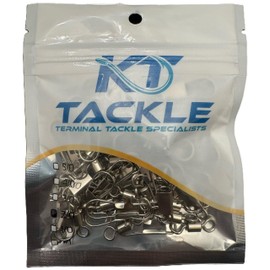 KT Tackle Fishing Clips & Swivels 5 sizes 4/0, 3/0, 2/0, 1/0, #1 25/50Pcs (25, 2/0)