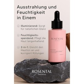 ROSENTAL Organics BB Serum (30 ml) - 2-in-1 Make Up & Skincare Squalane, Aloe Vera & Ginseng - Tinted Face Serum - Moisturising Face Care - New Formulation (Medium)