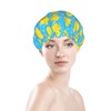 Yellow Rubber Ducks Shower Cap For Women Adjustable Double Waterproof