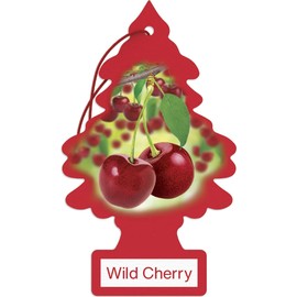 LITTLE TREES Car Air Freshener | Hanging Paper Tree for Home or Car | Wild Cherry | 12 Pack