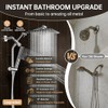 Veken All Metal 10"Luxurious Rain Shower Head with Handheld Spary,Power