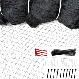 WOEUROI Bird Netting for Garden Protection, Reusable Protection Bird Net Against Deer Squirrels and Other Animals, Nylon Heavy Duty Mesh Bird Netting for Chicken Coop