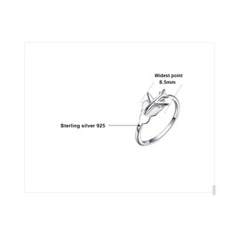 JewelryPalace World Travel Souvenir Airplane Ring for Women, 14k White Gold Plated 925 Sterling Silver Open Adjustable Rings for Her, Anniversary Ring for Girls