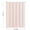 Craidlela Boho Light Pink Woven Fabric Shower Curtain with Tassel