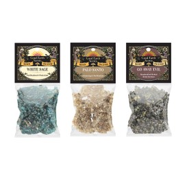 SOUL STICKS 3 Pack Resin Incense Variety Sampler Refill Blend Kits with 3 Packs of 1 Ounce Bags (Energy Blend)
