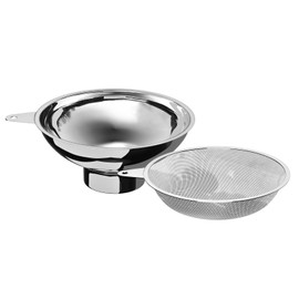 Serinar Canning funnel with stainless steel filter for regular mouth Mason jars - Stainless steel funnel for kitchen filling, Canning funnel (for use with regular mouth Mason jars)