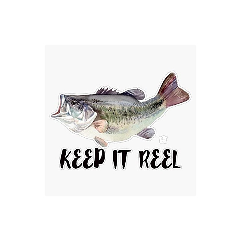 keeping it reel fishing Bumper Sticker Vinyl Decal 5 inches