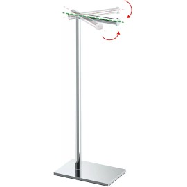 Gatco Modern Square Base Toilet Tissue Holder Stand, 21.25" Chrome 1431C
