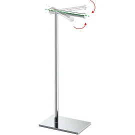 Gatco Modern Square Base Toilet Tissue Holder Stand, 21.25" Chrome 1431C
