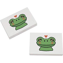 2 x 45mm 'Heart Frog' Erasers/Rubbers (ER00026375)