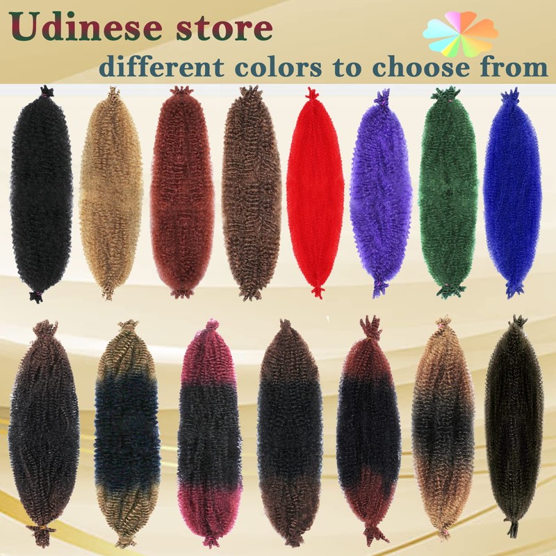 8 Packs Marley Twist Braiding Hair Pre-Stretched Springy Afro Twist