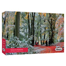 Snow in Autumn | 636 Piece Jigsaw Puzzle | Panoramic Photography Puzzle | Sustainable Jigsaw Puzzle for Adults | Premium 100% Recycled Board | Great Gift for Adults | Gibsons Games