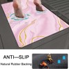 Bath Mat Rug-Pink Gold Marble Pattern Rubber Non Slip Quick