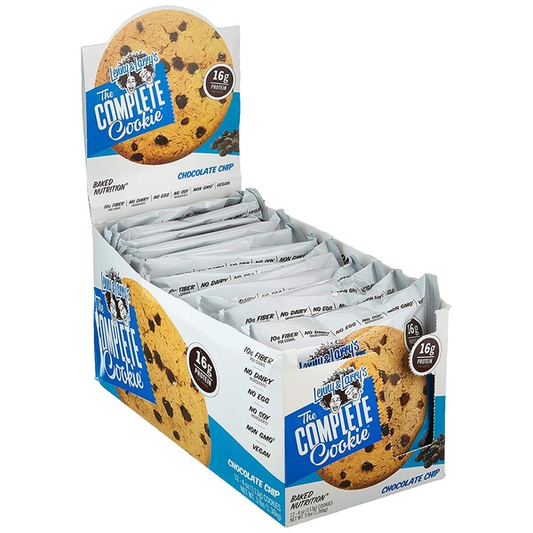 Lenny & Larry's The Complete Cookie, Chocolate Chip, 2 Ounce Cookies - 12 Count, Soft Baked, Vegan and Non GMO Protein Cookies