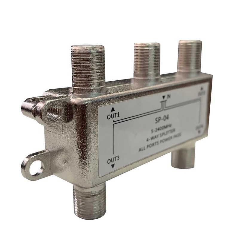 OFCN 4-Way Splitter 5-2400MHz for Satellite/Cable TV and Internet, CATV